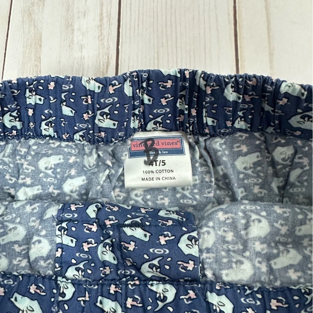 VINEYARD VINES boys whale boxer short pajama bottoms - size 4T/5